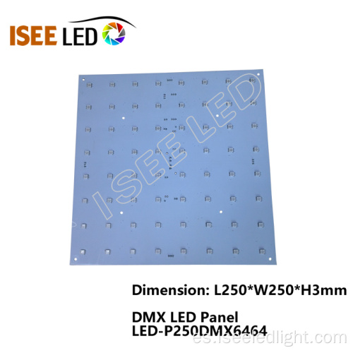 Panel de luz LED RGB controlable 8x8 DMX 512